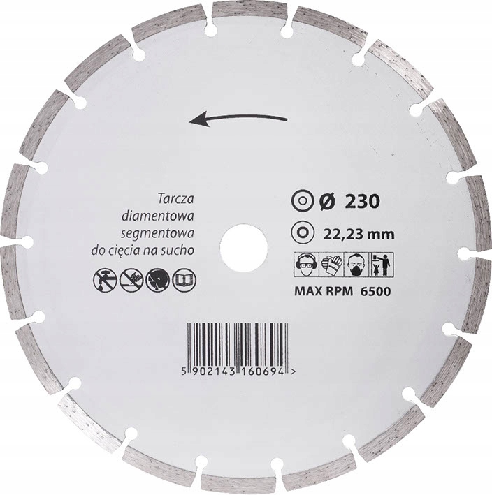 

Tarcza Diamentowa Segmentowa Do Cięcia BETONU230mm