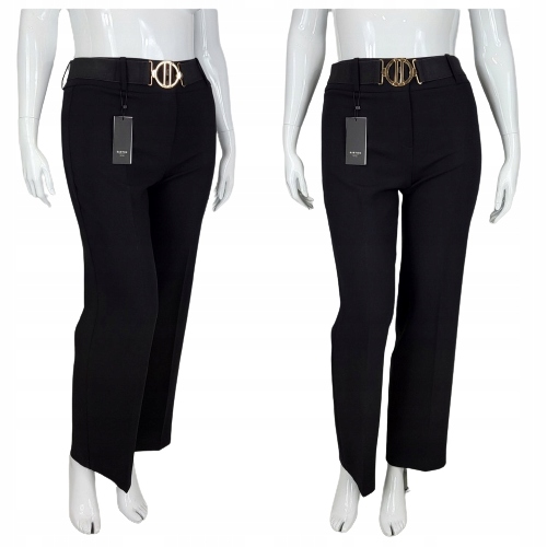 Spodnie Barton proste w kant Czarne rozm. 46