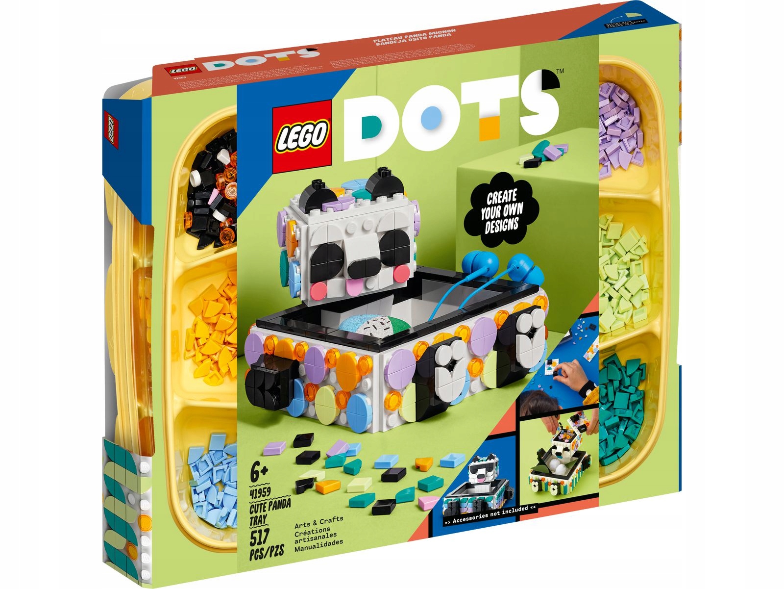 Nové LEGO 41959 DOTS - Dóza s roztomilou pandou jedinečný darček pre deti