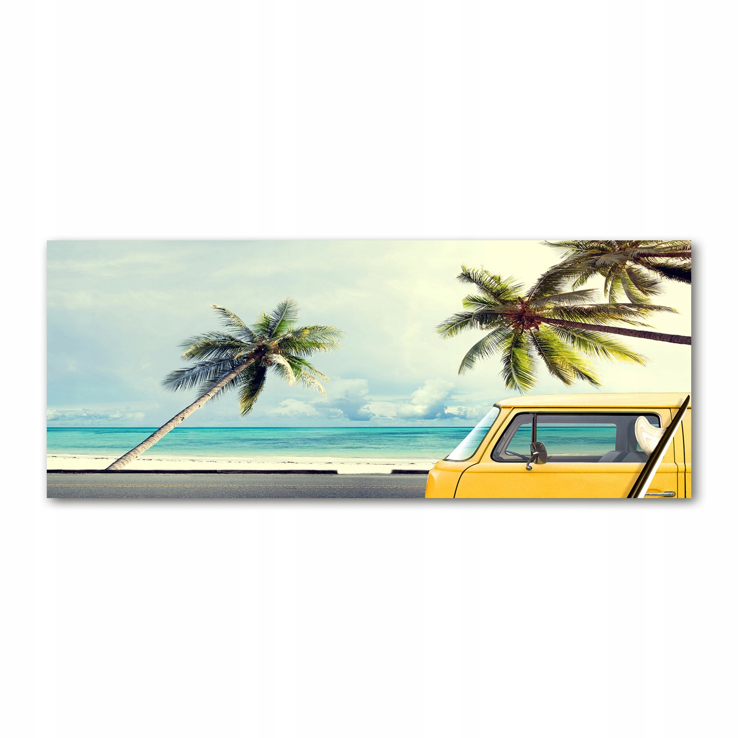

Foto obraz szkło akryl Furgonetka plaża 125x50 cm