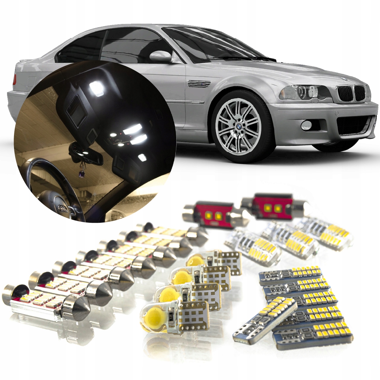 Bmw E46 – Sada Led Osvětlení Interiéru! Vip