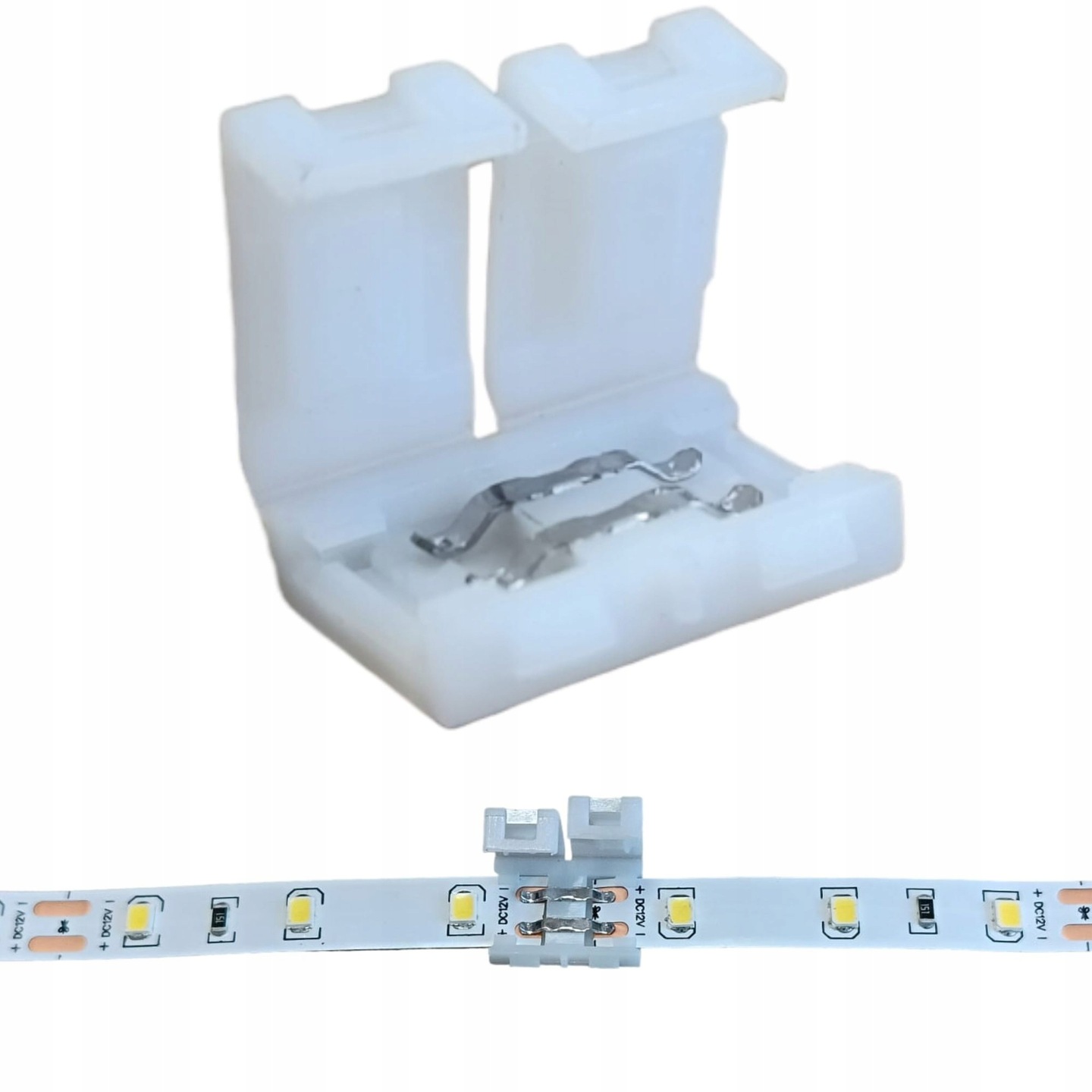 ZŁĄCZKA DO TAŚMY LED ZATRZASKOWA DWUSTRONNA PODWÓJNA 8 mm EAN (GTIN) 5903002037447