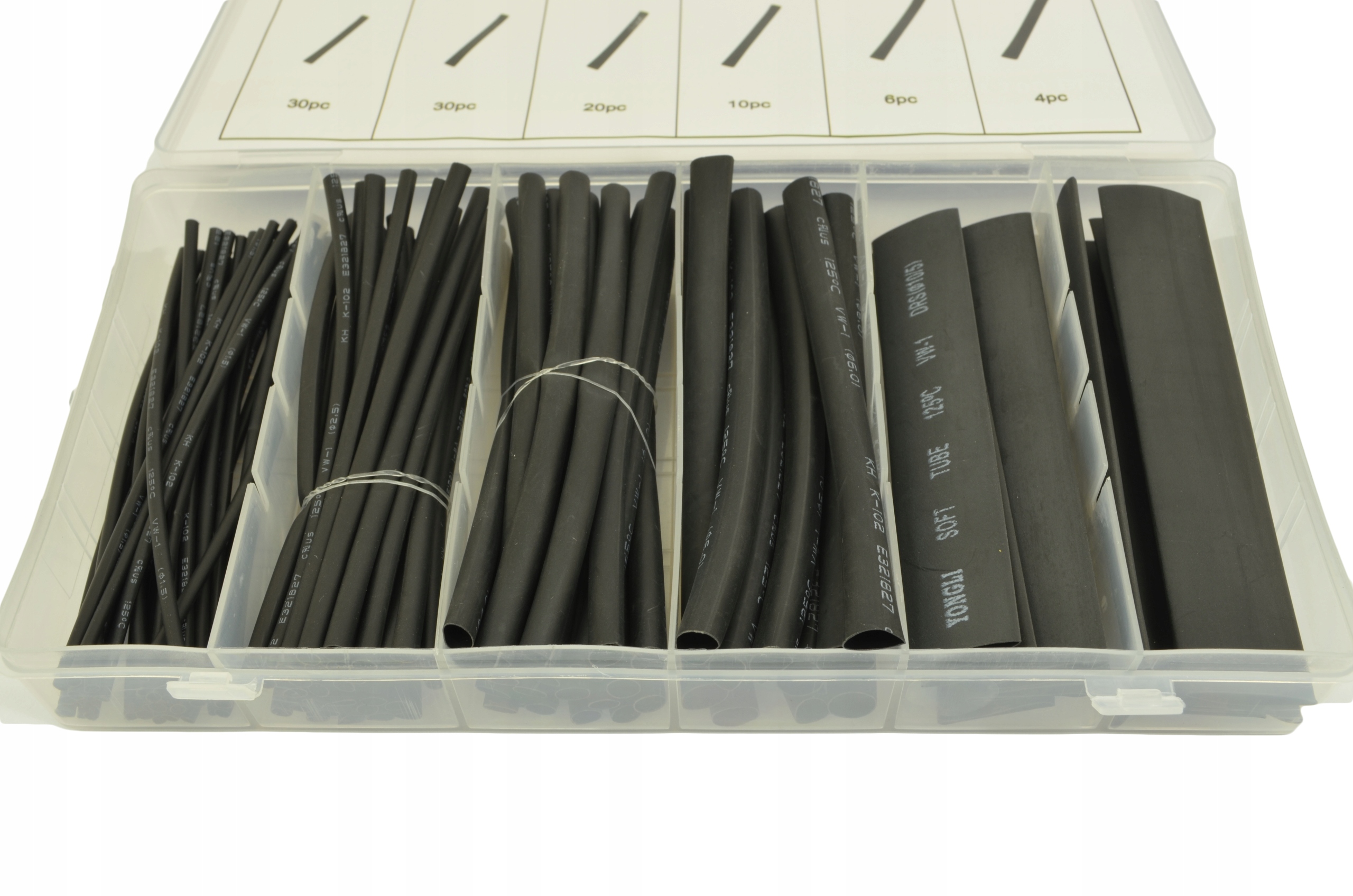 ZESTAW RUREK RURKI TERMOKURCZLIWE CZARNE 100szt OK