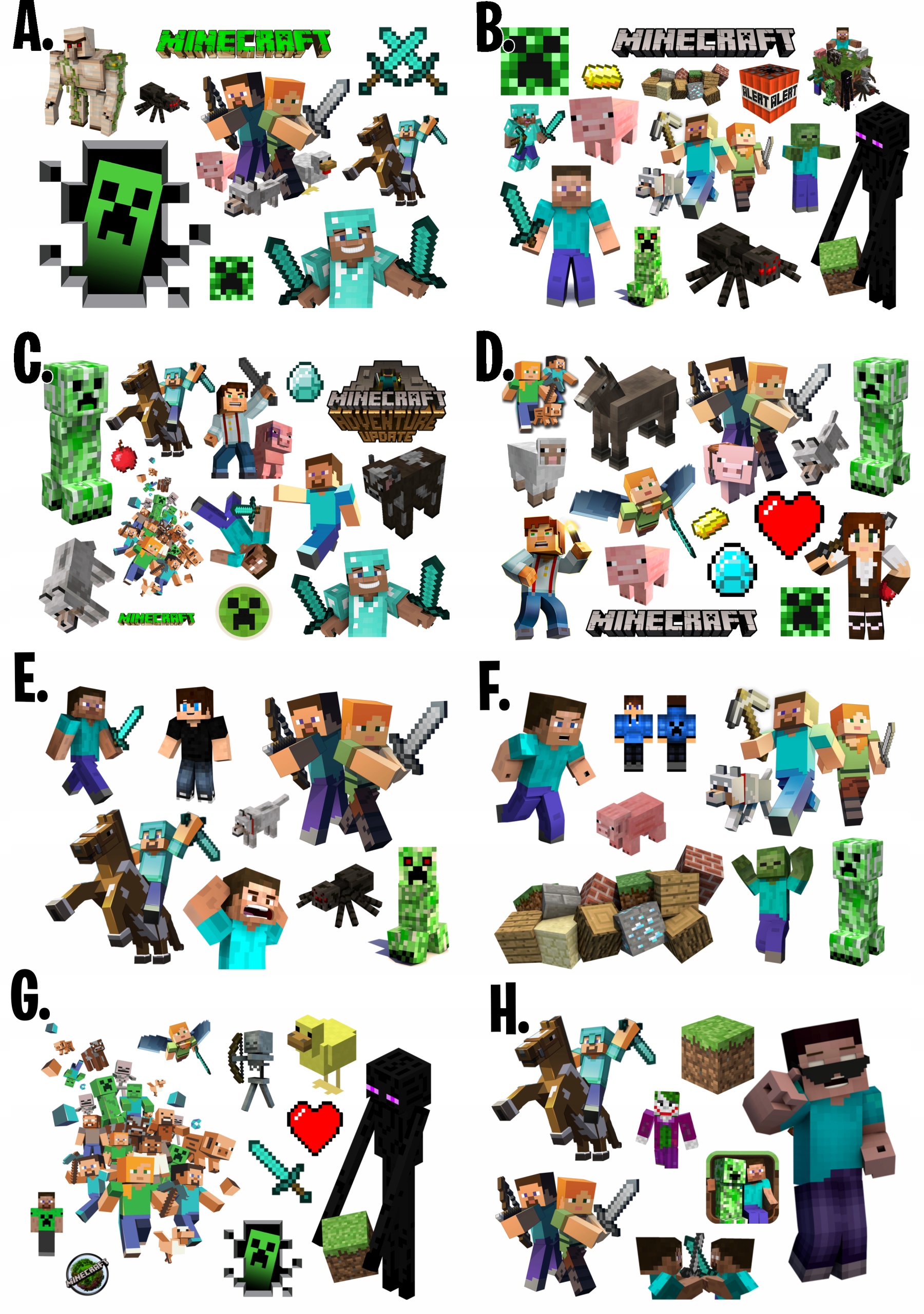 

Tymczasowe Tatuaże Minecraft Duży Wybór