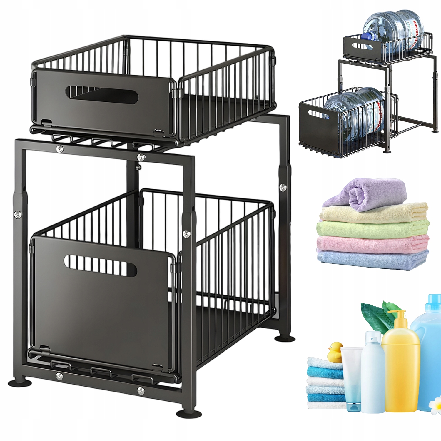 Organizér Pod Dřez, Výsuvný Regál Se Zásuvkami Pro Skříňku, Elegantní