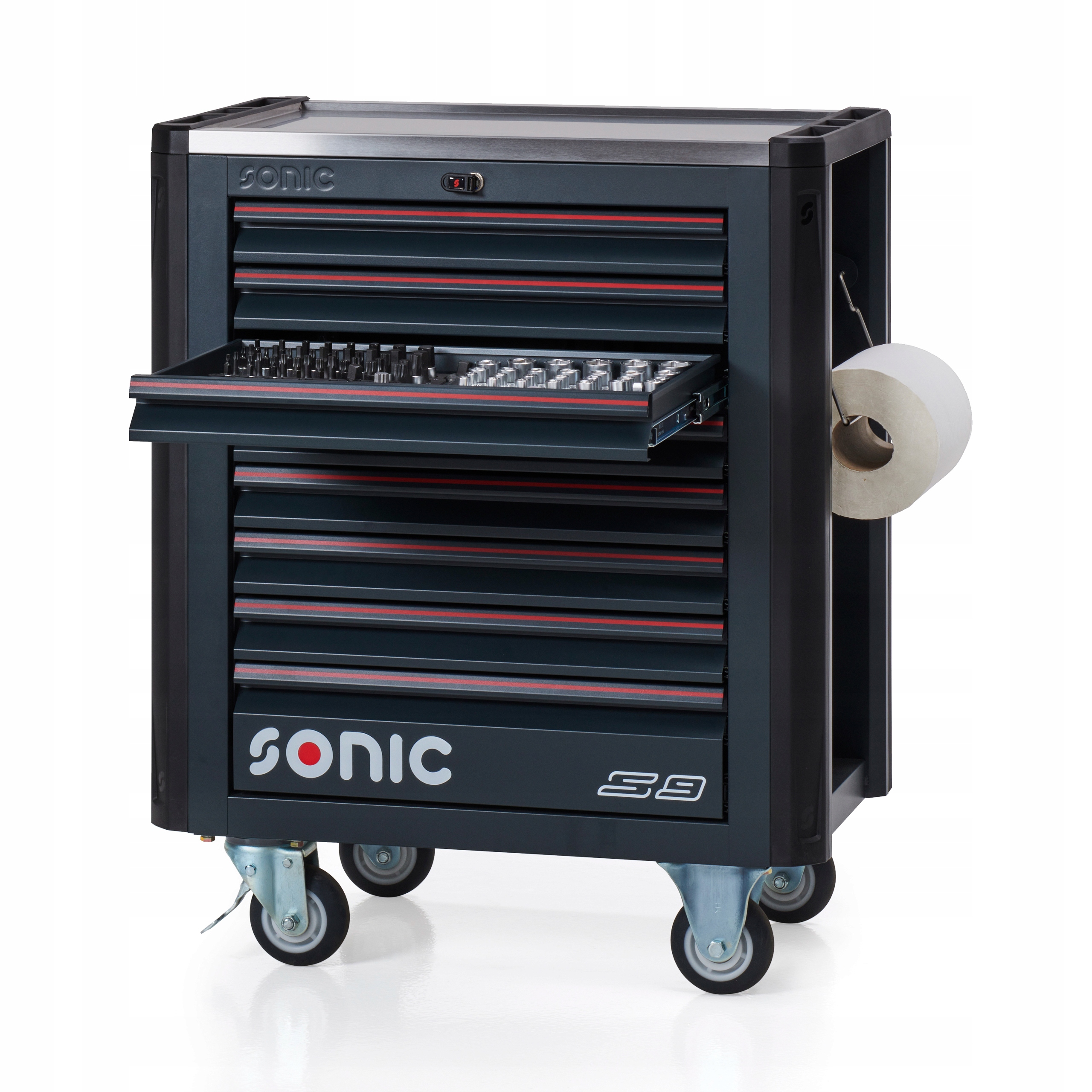 SONIC S9 Wózek warsztatowy narzędziowy 429 elementów 8-szuf z wyposażeniem