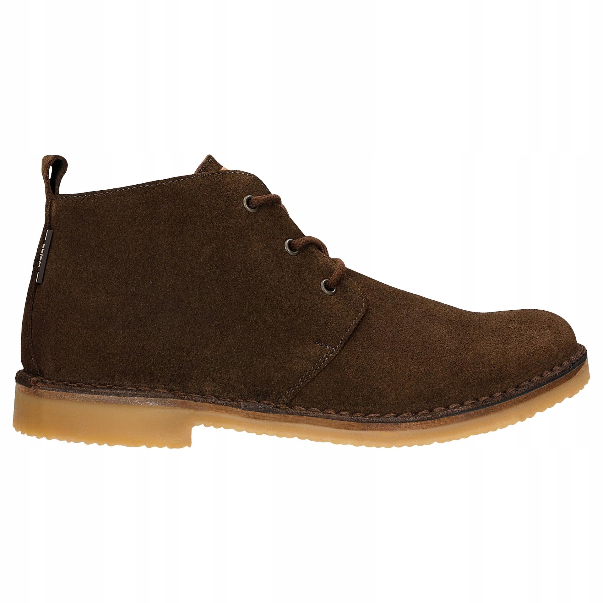 Hnědé kotníkové boty typu desert boots z velurové štípenky vel. 41
