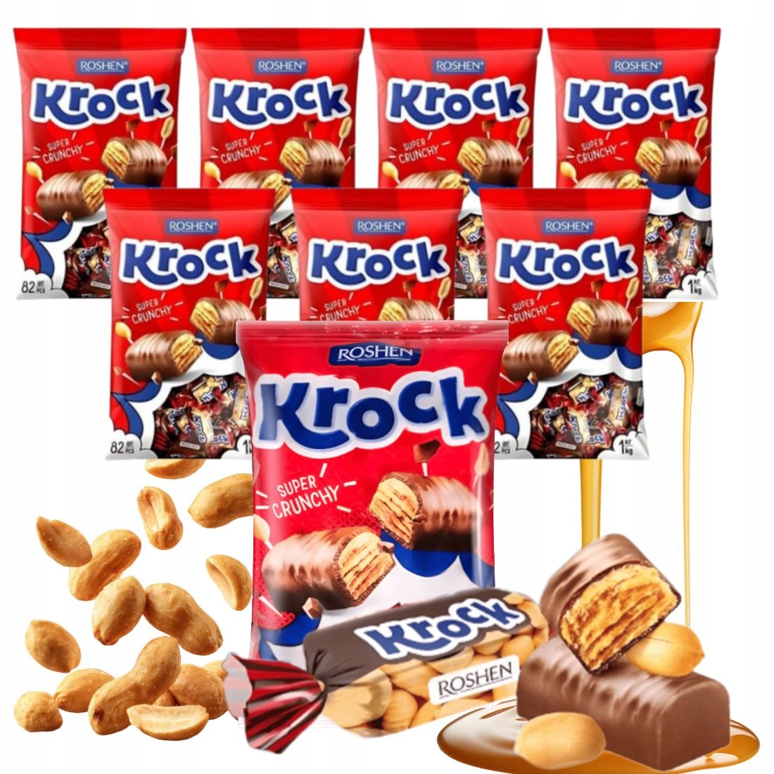 cukierki Krock z orzeszkami i karmelem 1kg Roshen