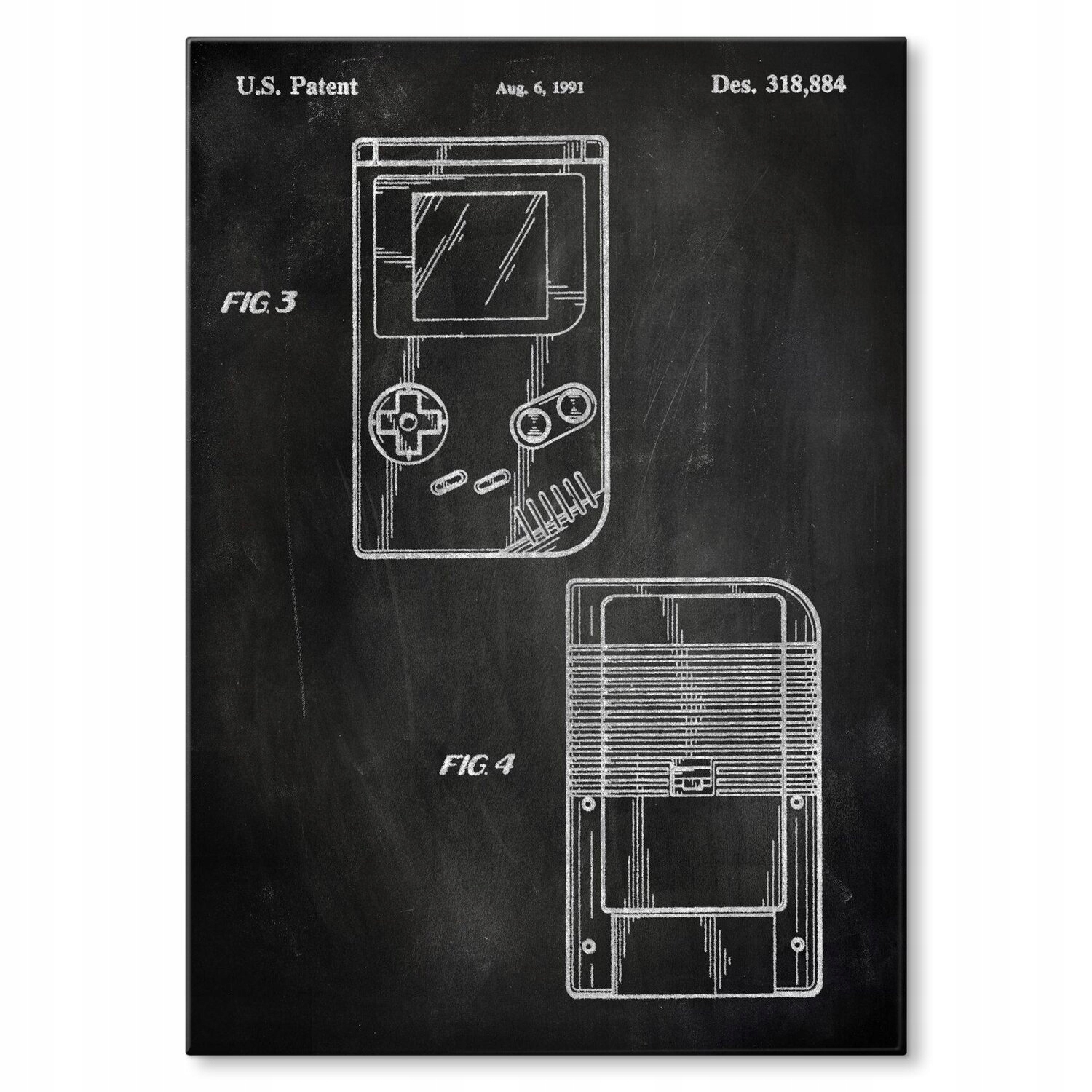 Kovový plakát Gameboy Slate Szyld Plech 42 x 59,4 cm Dárek