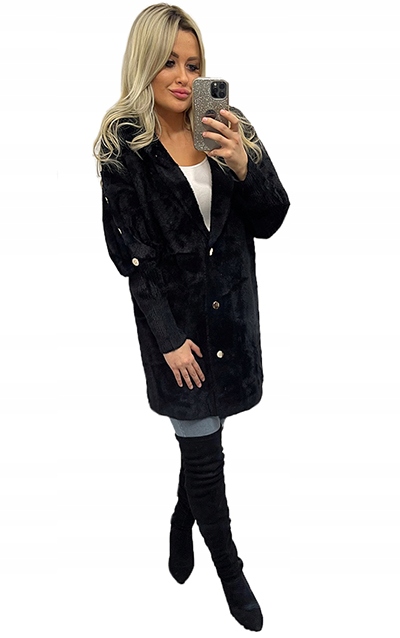 Płaszcz ALPAKI kurtka WEŁNA MODNE KOLORY oversize Rozmiar uniwersalny