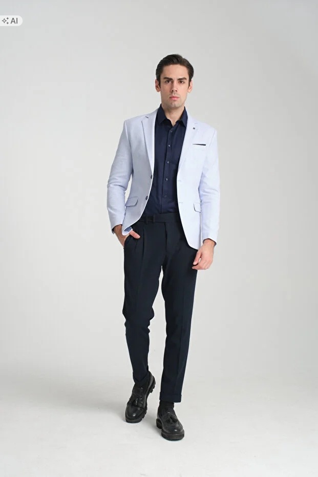 Frappoli Jasná Hladká Sako Elegantní Minimalistický Styl 64 5IA