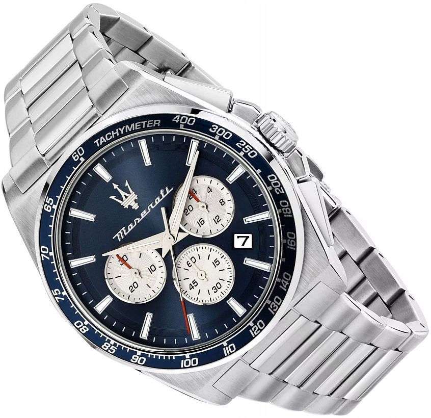Zegarek Męski Maserati R8873652005 Granatowy Chrono Stalowy 43mm