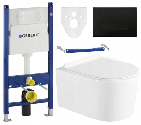 ZESTAW WC STELAŻ GEBERIT MISKA MEXEN STELLA BIAŁA