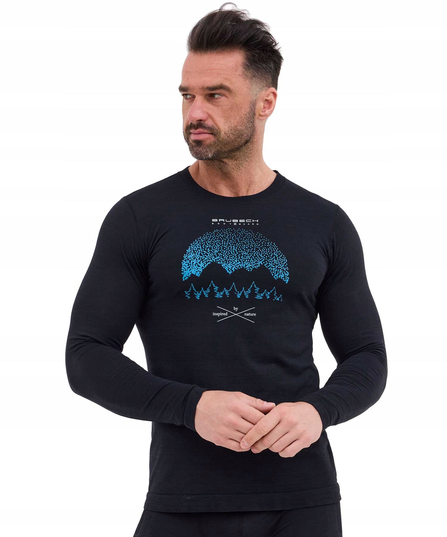 Brubeck Koszulka termoaktywna męska Merino L Outdoor Wool Pro