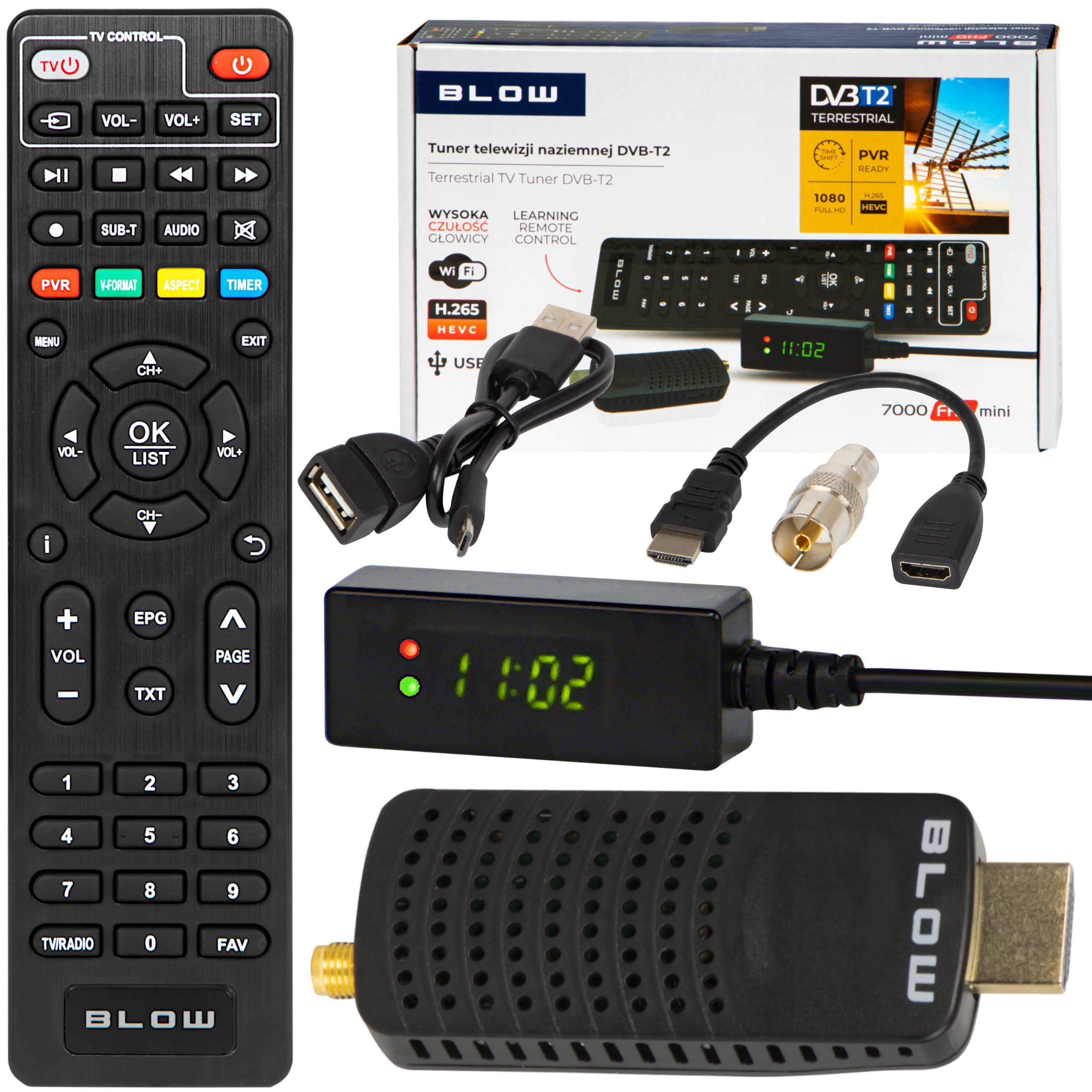 Samochodowy tuner DVB-T2 mini 12/24V +antena mag. Marka Fisher