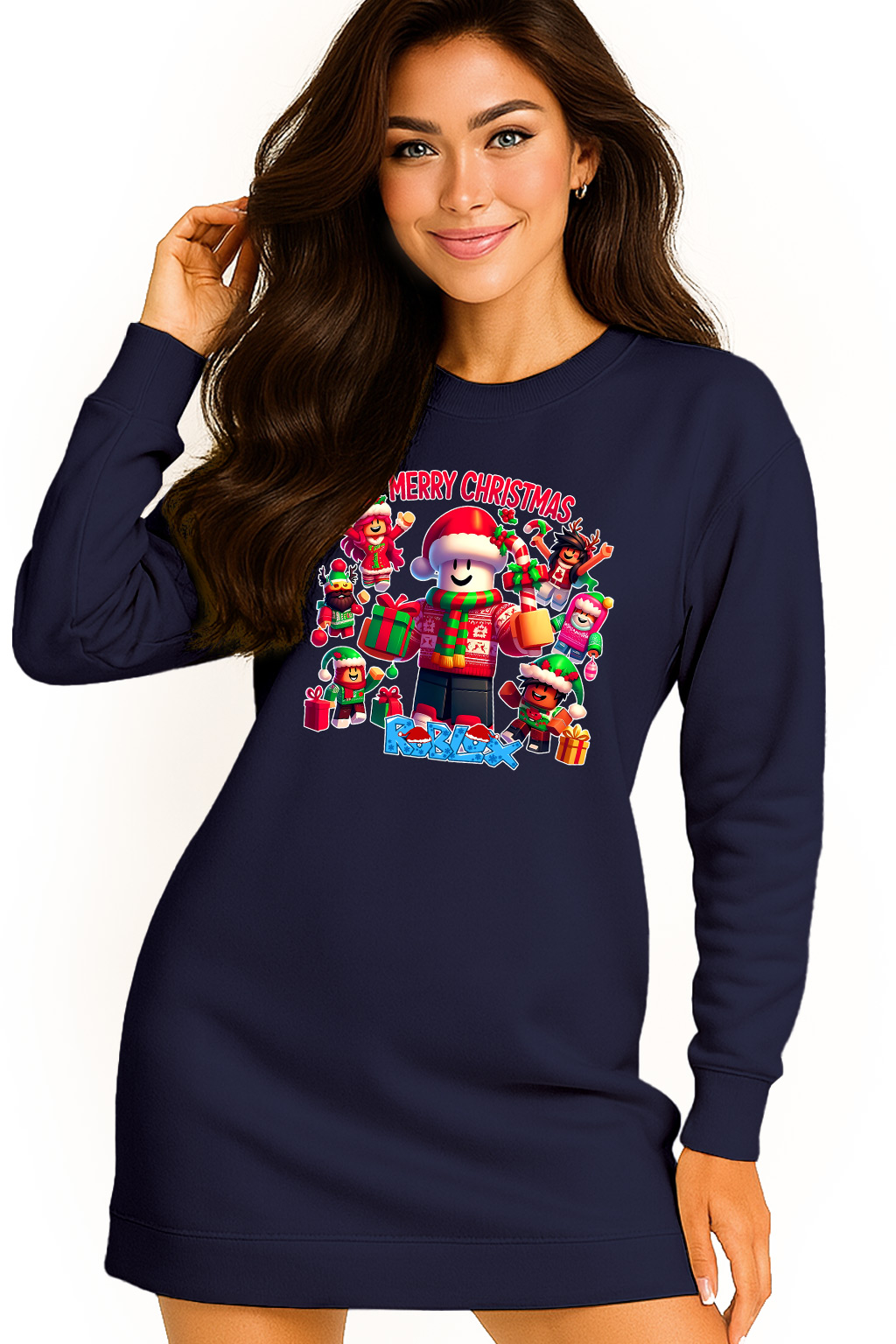 Mikina Dámská Vánoční Oversize Šaty Roblox Dárek K Vánocům M