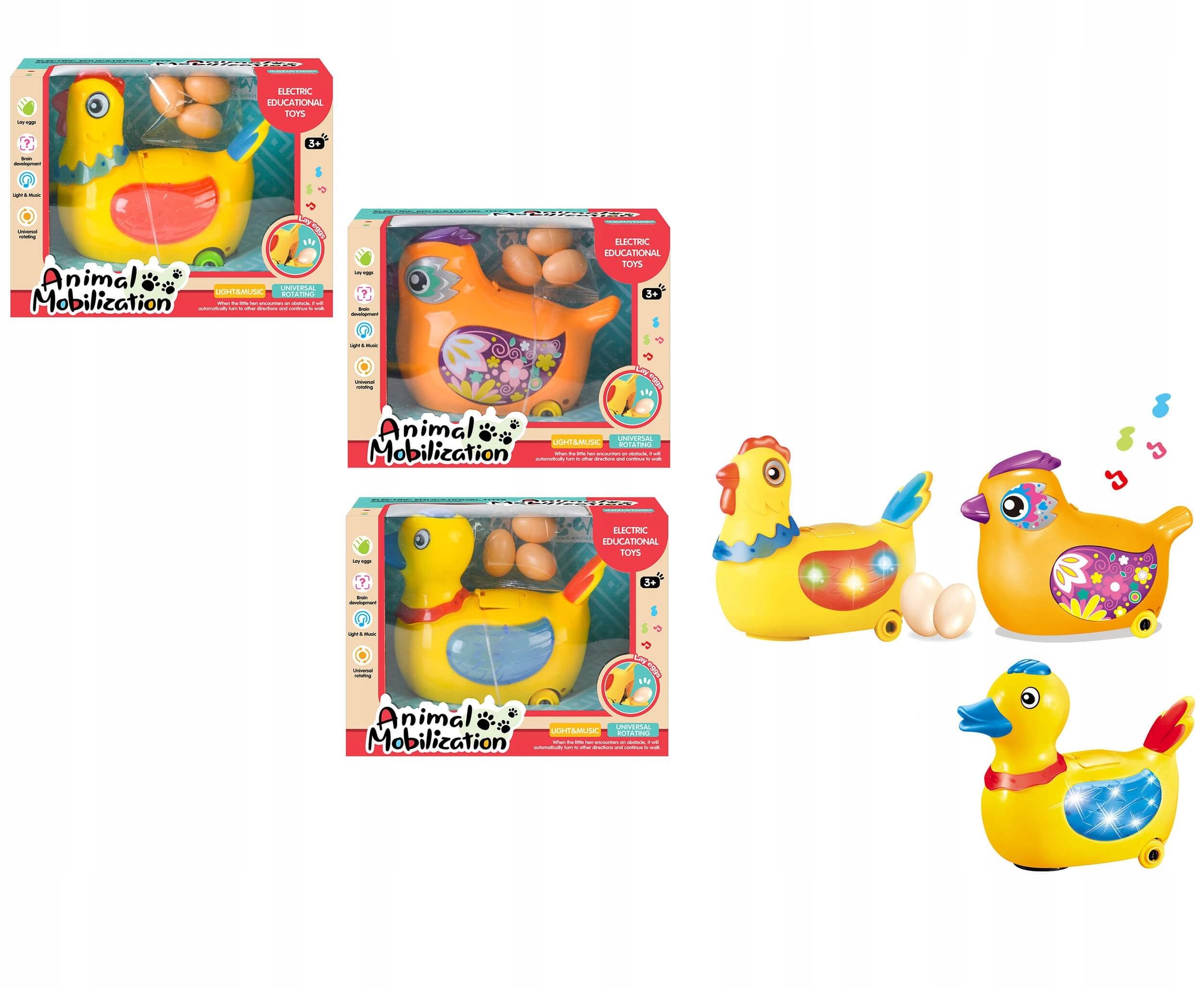 INTERAKTYWNA ELEKTRYCZNA KURA KURKA ZNOSZĄCA ZNOSI JAJA JAJKA ŚWIECI GDAKA Rodzaj inny