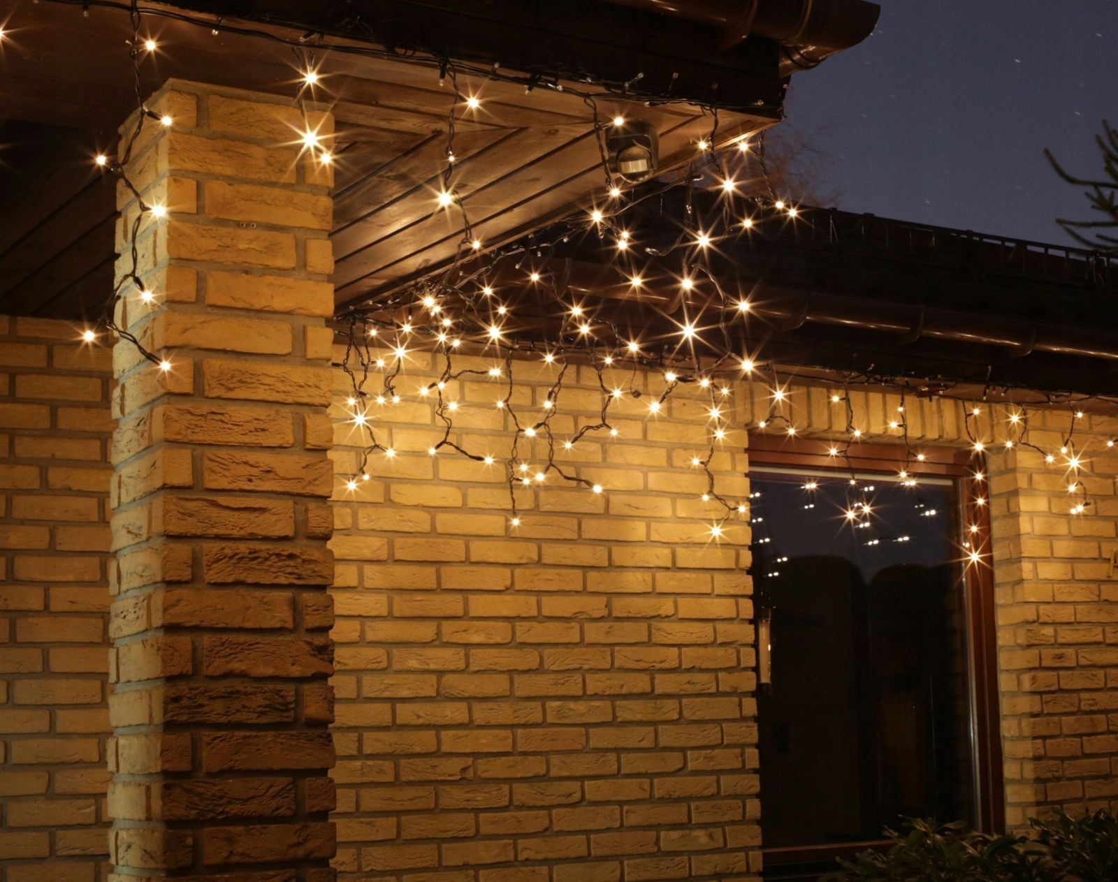 

Zewnętrzna Kurtyna 120 Led Gruby Kabel Stałe Flash