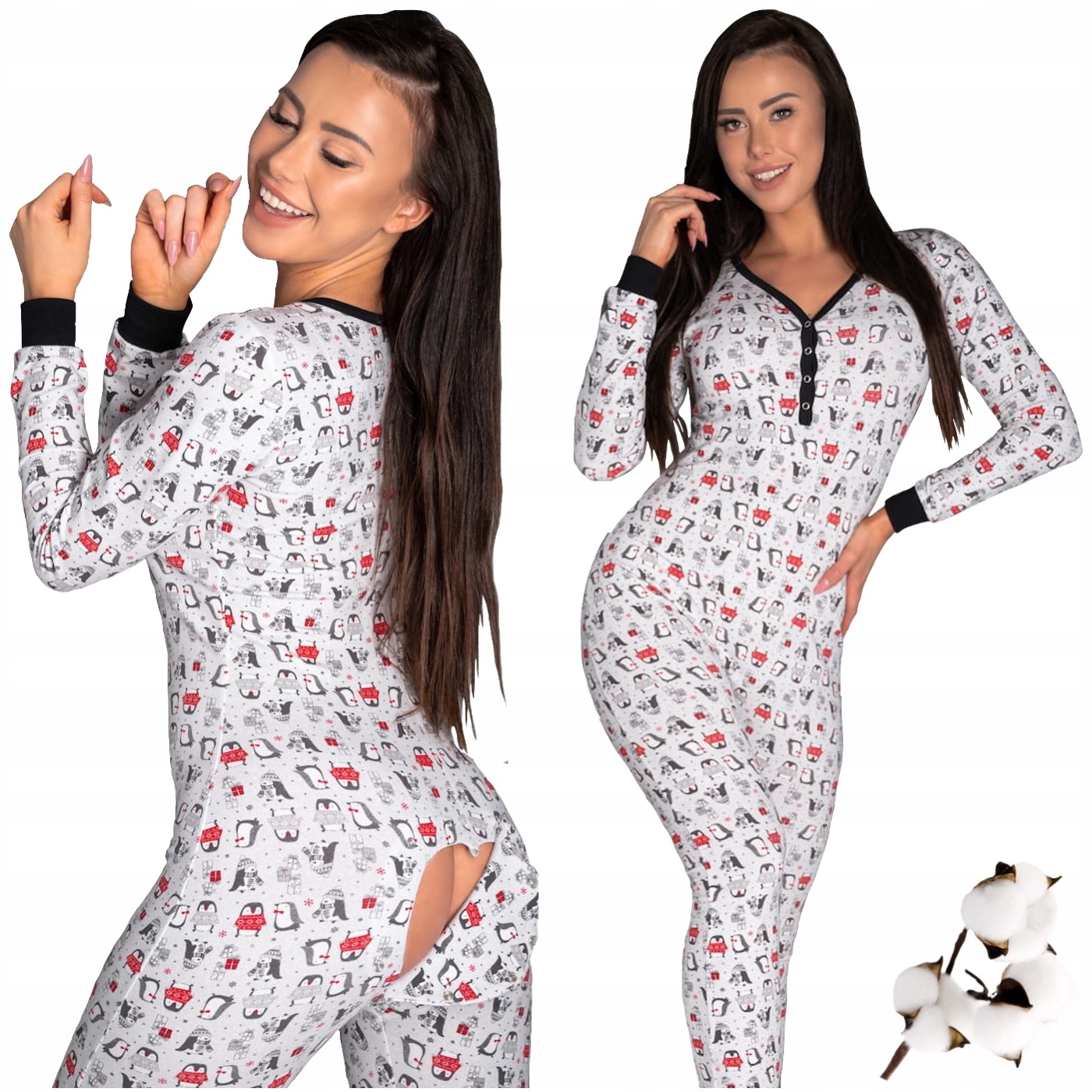 Pyžamo Kombinéza Overal Na Spaní S Klopou Sleepdo Pingui vel. M