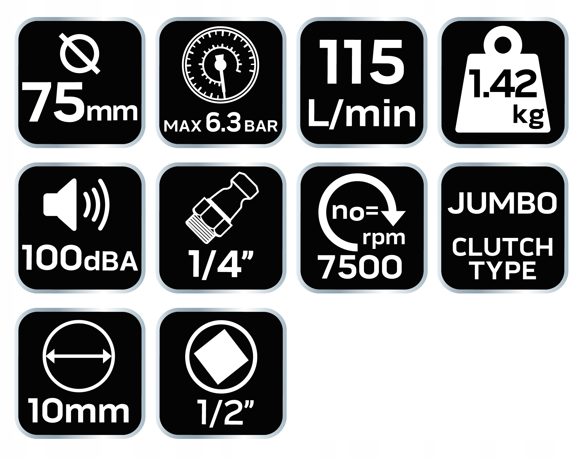 KLUCZ UDAROWY KĄTOWY PNEUMATYCZNY 1/2' 500NM NEO Marka Neo Tools