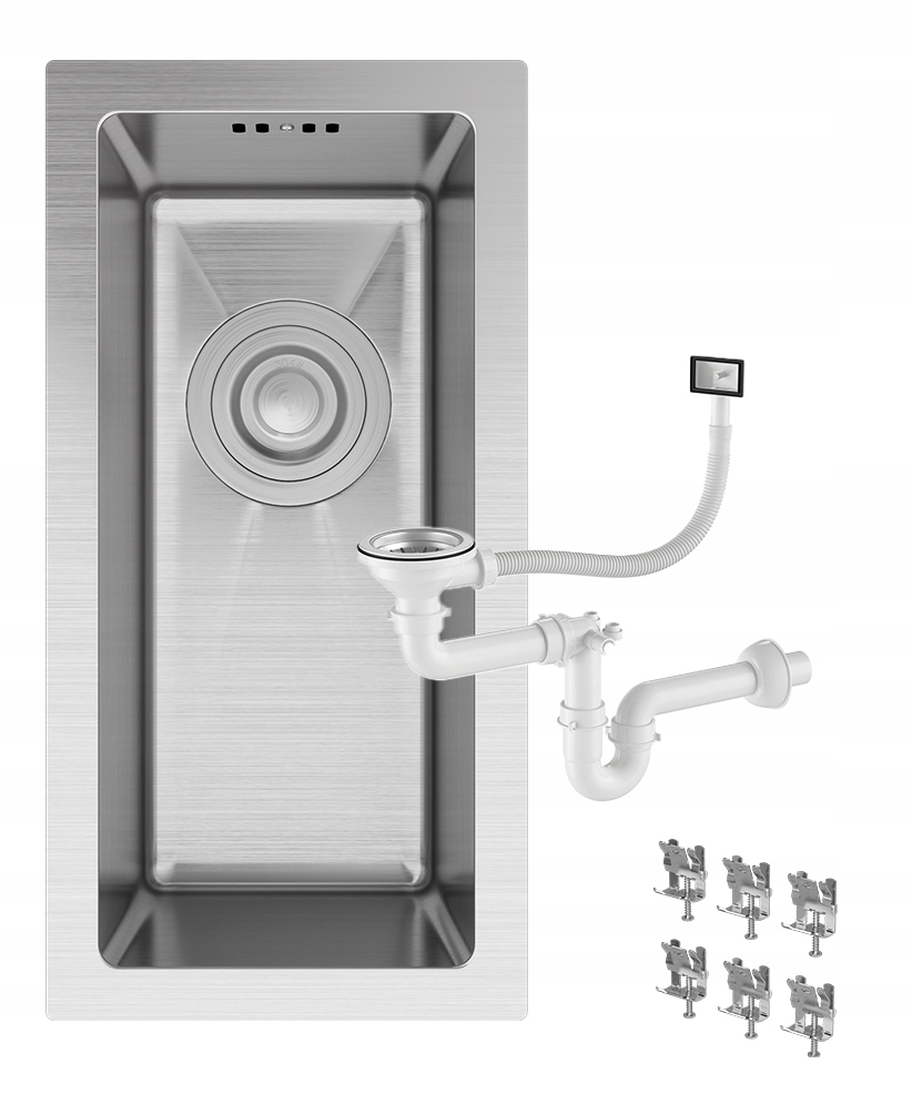 Poddoskový Oceľový Drez, Úzky, Malý Chróm, BARI22