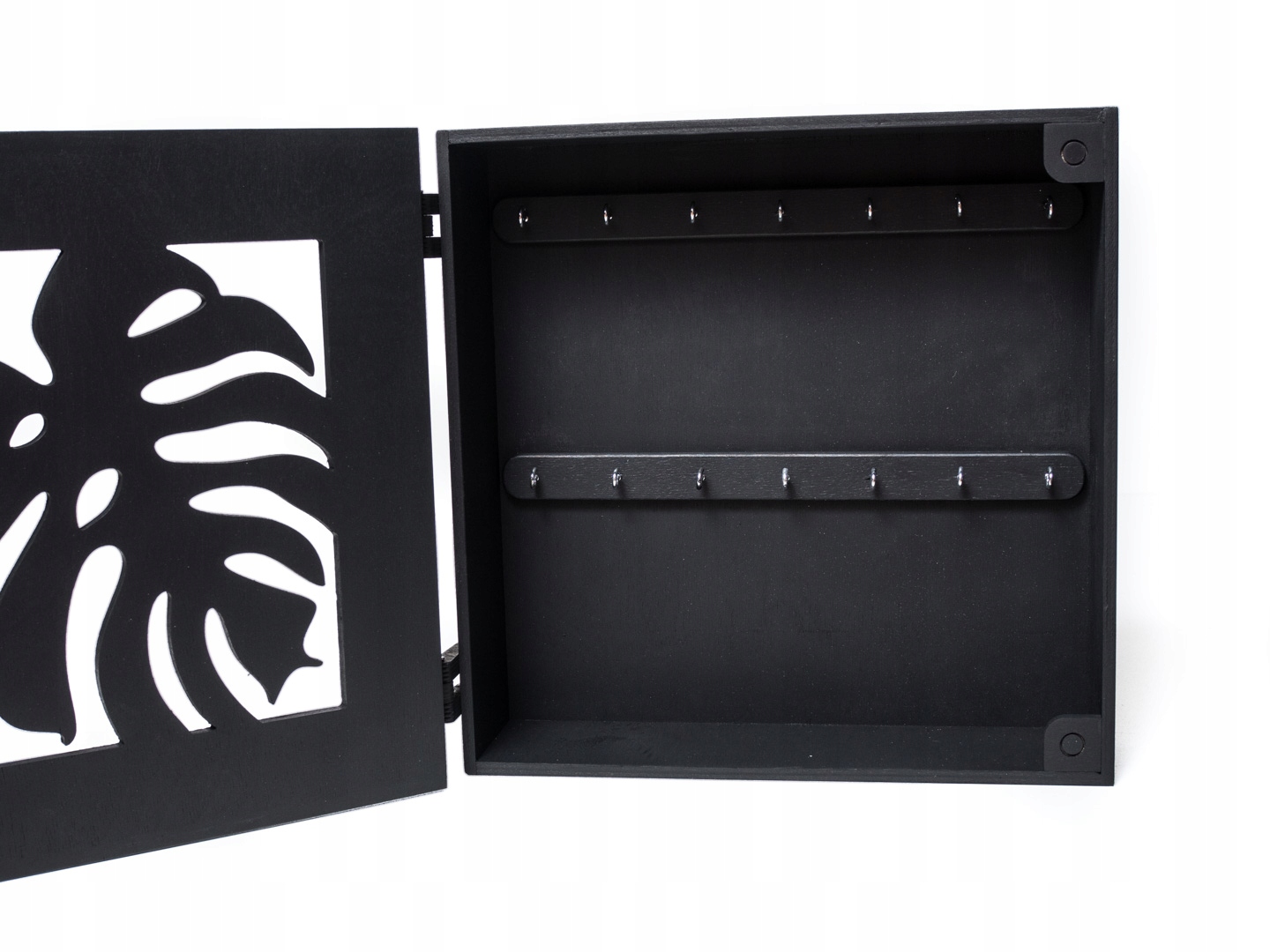 

Szafka Na Klucze, Monstera, Czarna 30x30cm