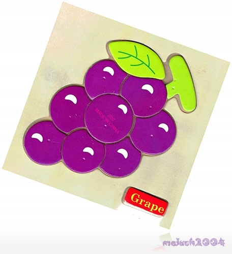 DREWNIANE PUZZLE układanka ANGIELSKI Marka IM