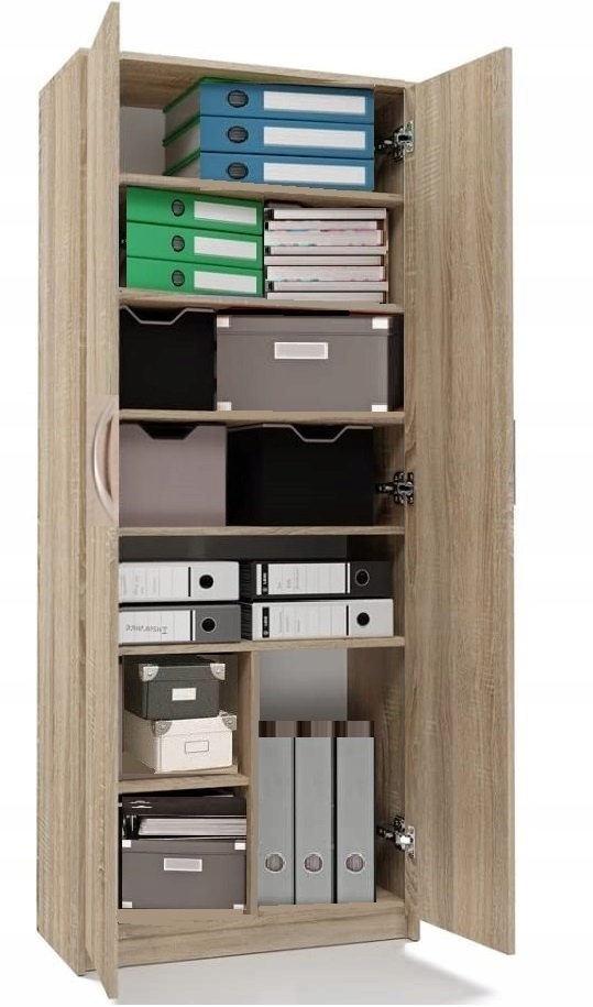 SZAFA DĄB SONOMA REGAŁ PÓŁKI LOREN 180 x 74 x 35 CM Kod producenta 001