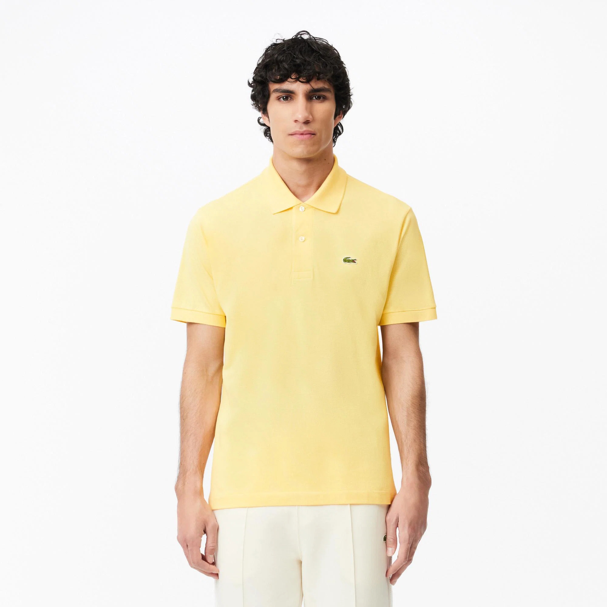 Lacoste Pánská Polokošile Žlutá r.XL