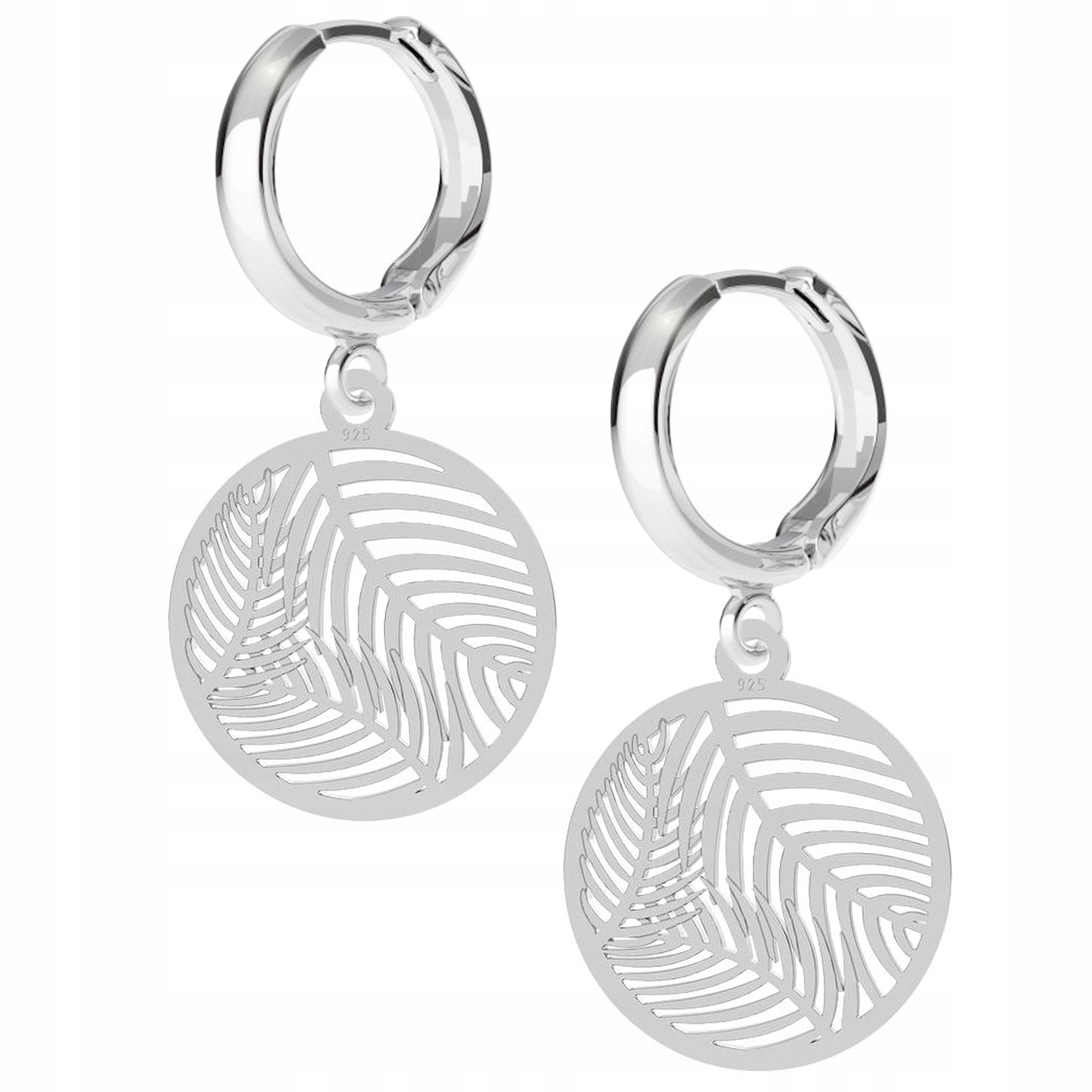 Stříbrné náušnice Palmové Listy Palm Leafs 925