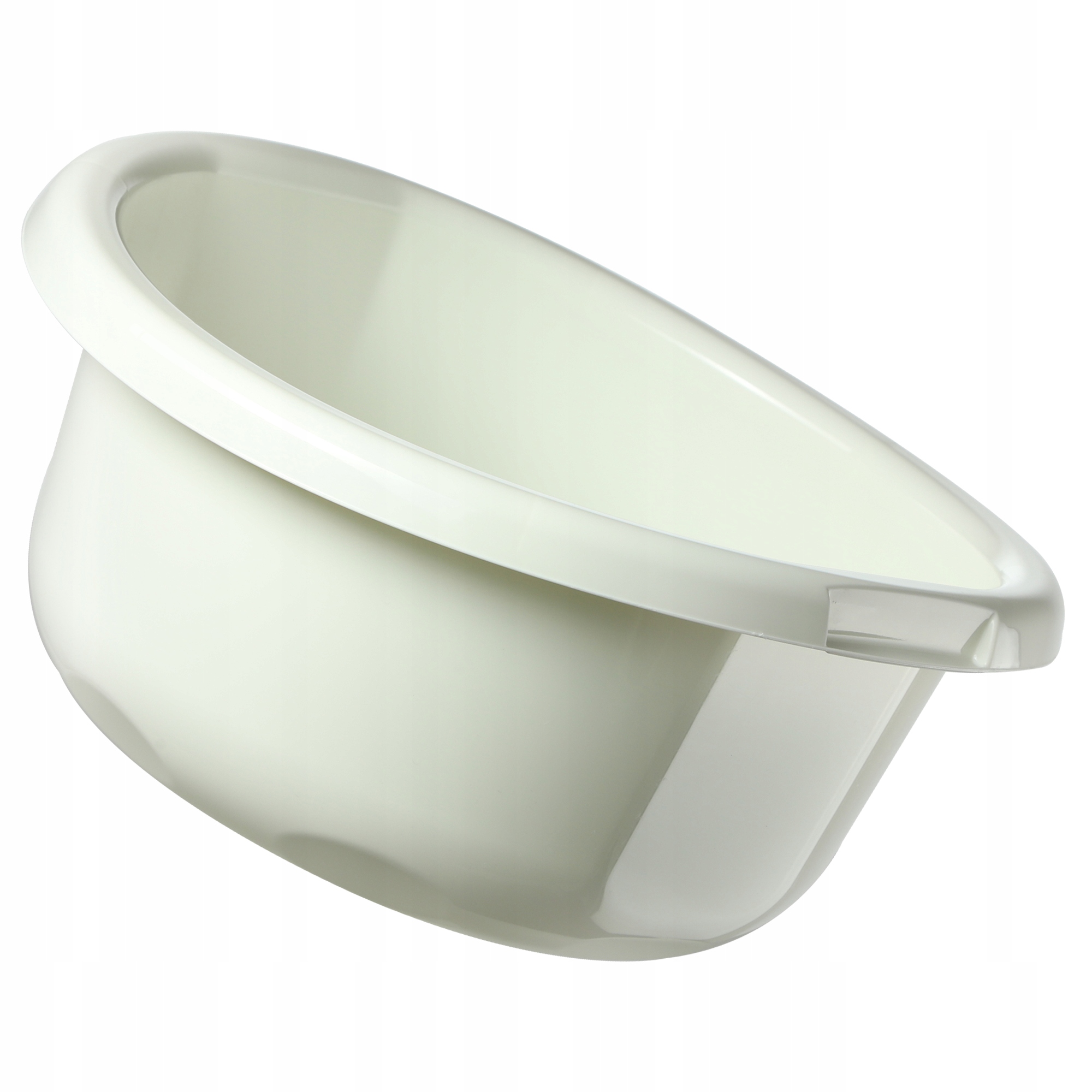 MISKA PLASTIKOWA 30L OKRĄGŁA MIEDNICA KREM