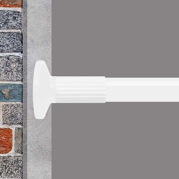 Rozpěrná tyč pro šatnu a sprchu teleskopická, neinvazivní, bílá