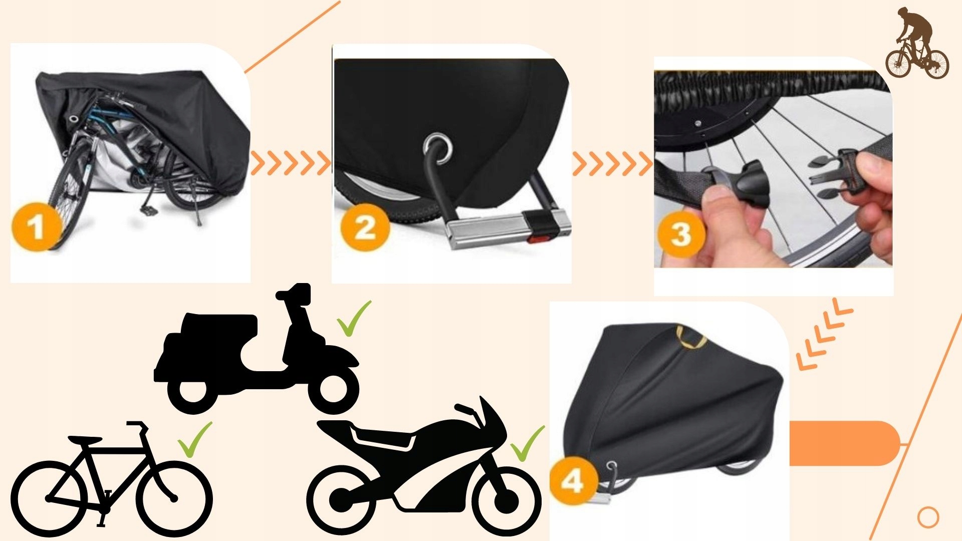 POKROWIEC PLANDEKA NA ROWER SKUTER MOTOR WODODPORNY DUŻY 2 ROWERY SOLIDNY Stan opakowania oryginalne