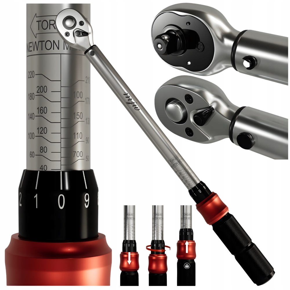 Momentový kľúč 1/2" 72T 40-220 Nm