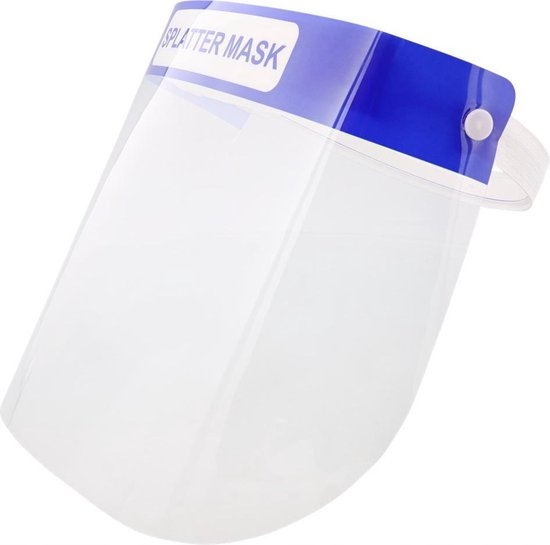 PRZYŁBICA MASKA OCHRONNA DO TWARZY LEKKA Z GUMKĄ