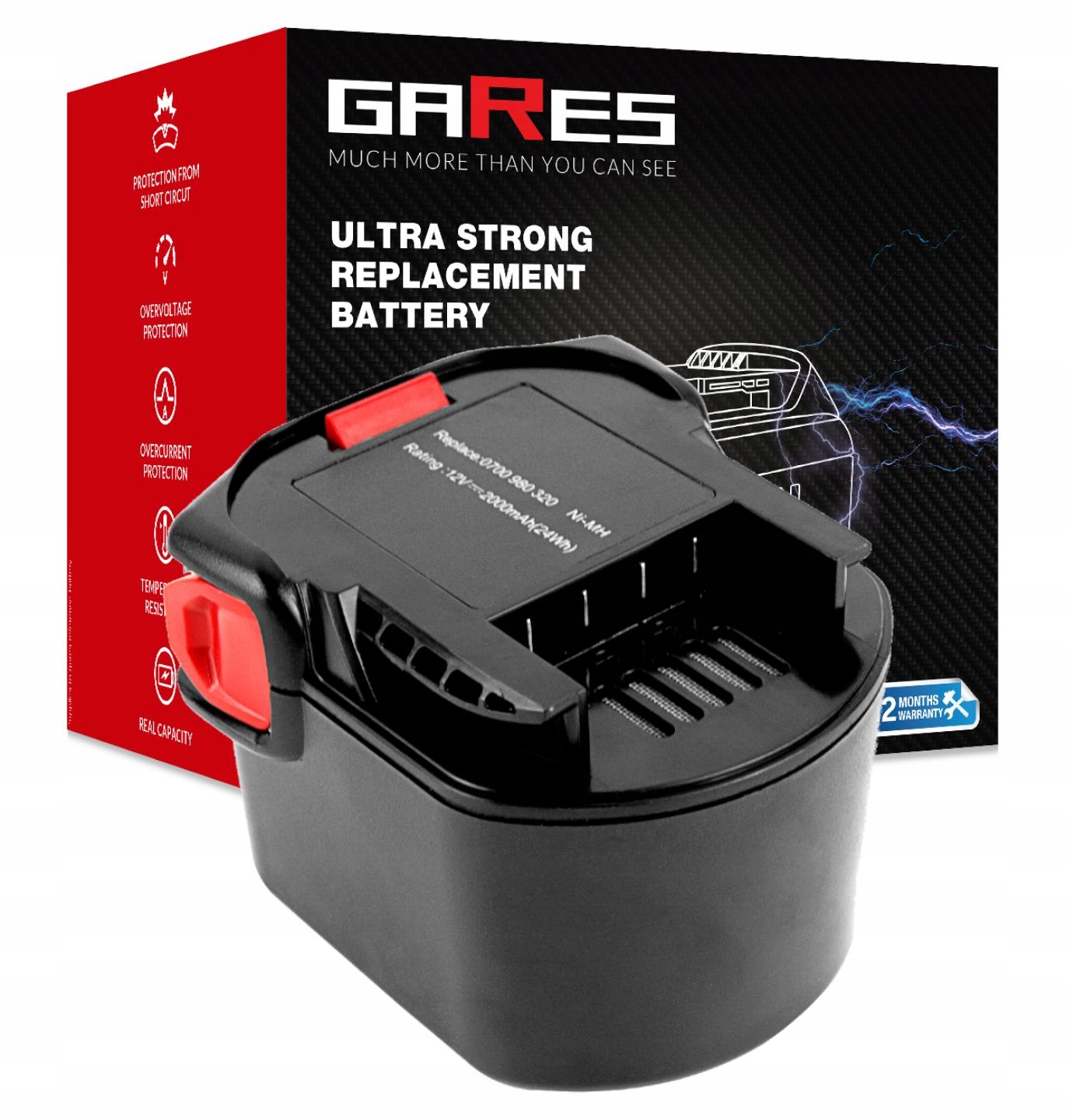 Akumulátor Baterie pro Aeg B1214G B1215R Aeg B1220R Bs 12 G M1230R 12V 2Ah