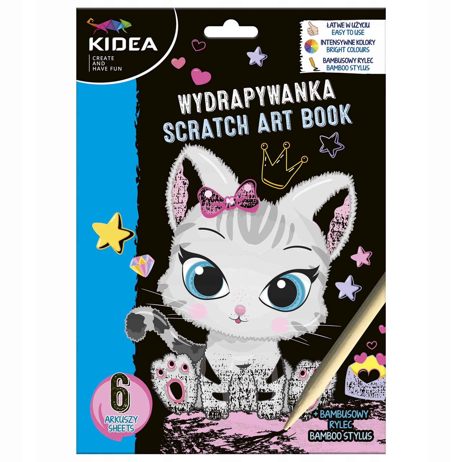 

Wydrapywanka Koty Kotki 6arkuszy Rysik Kidea