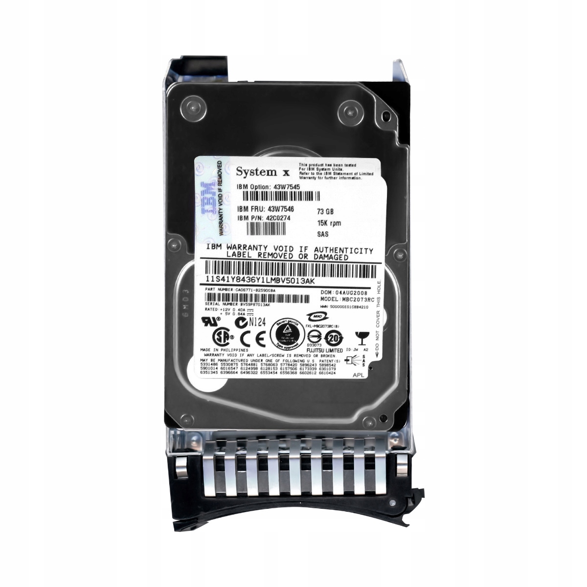 Ibm 43W7546 42C0274 73GB 15K Sas 2.5'' MBC2073RC