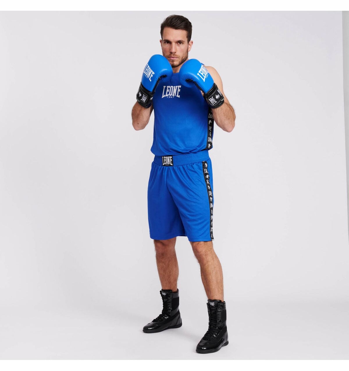 KOSZULKA BOKSERSKA LEONE AMBASSADOR Boxing Tank niebieska rozmiar M Marka Leone1947