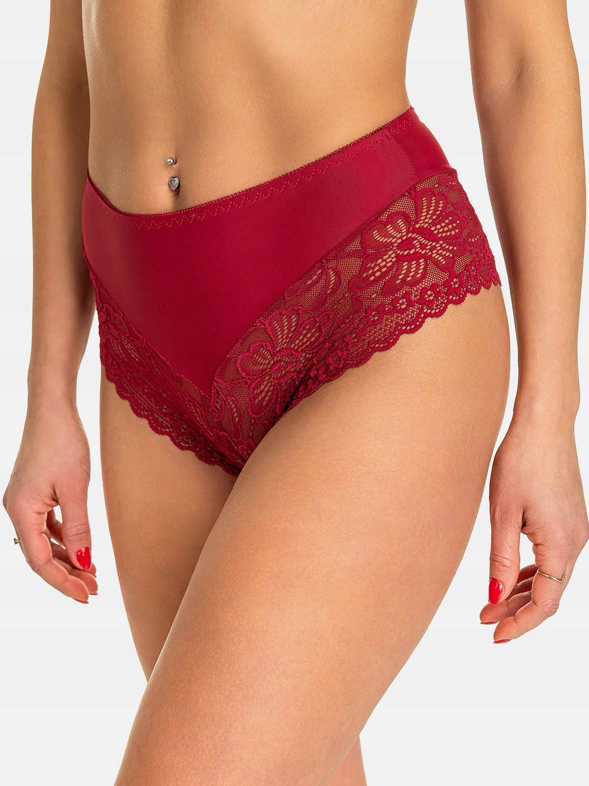 

Majtki Damskie Figi Koronkowe Seksowne bordowe S