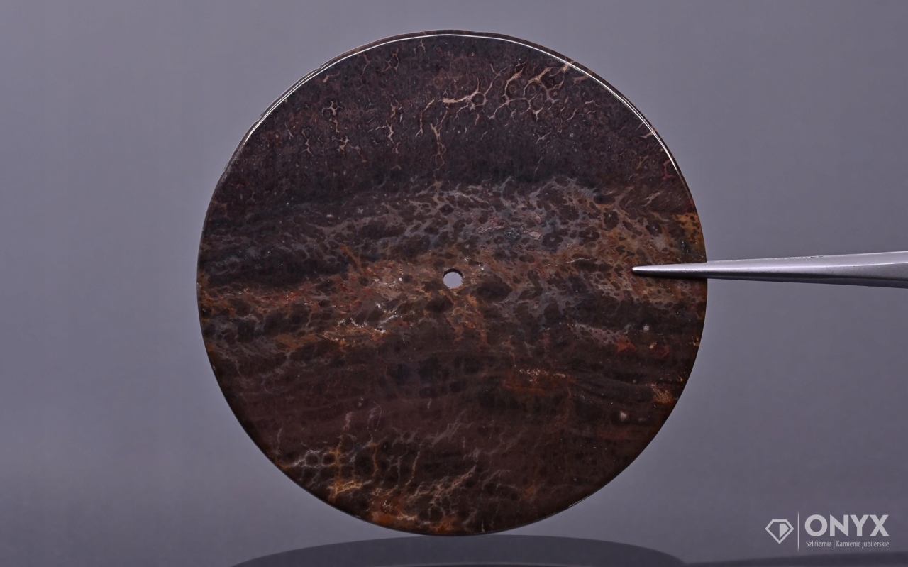 Dřevo zkamenělé dlaždice vrtané kulaté fi 50 mm