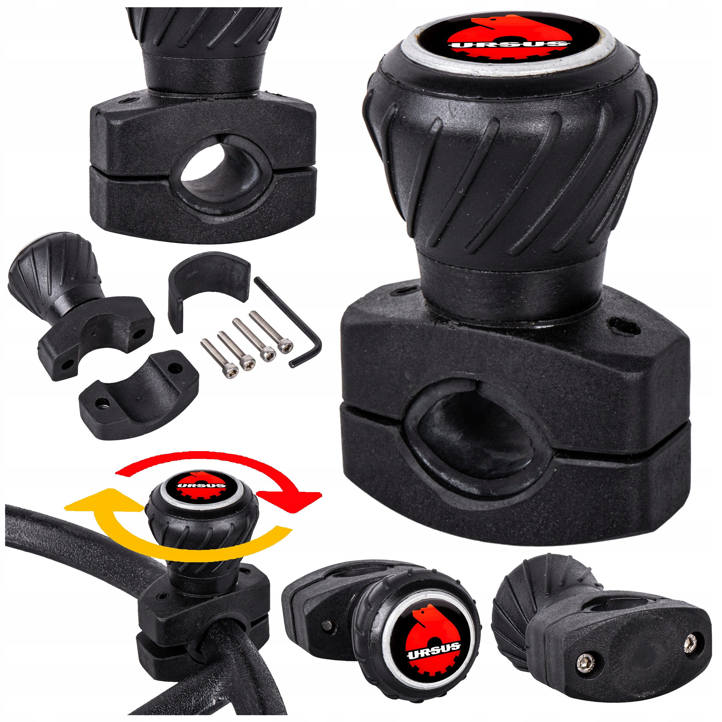 URSUS GAŁKA NA KIEROWNICĘ ŁOŻYSKOWANA 3D Z NIEDŹWIADKIEM WYRAZISTY KOLOR