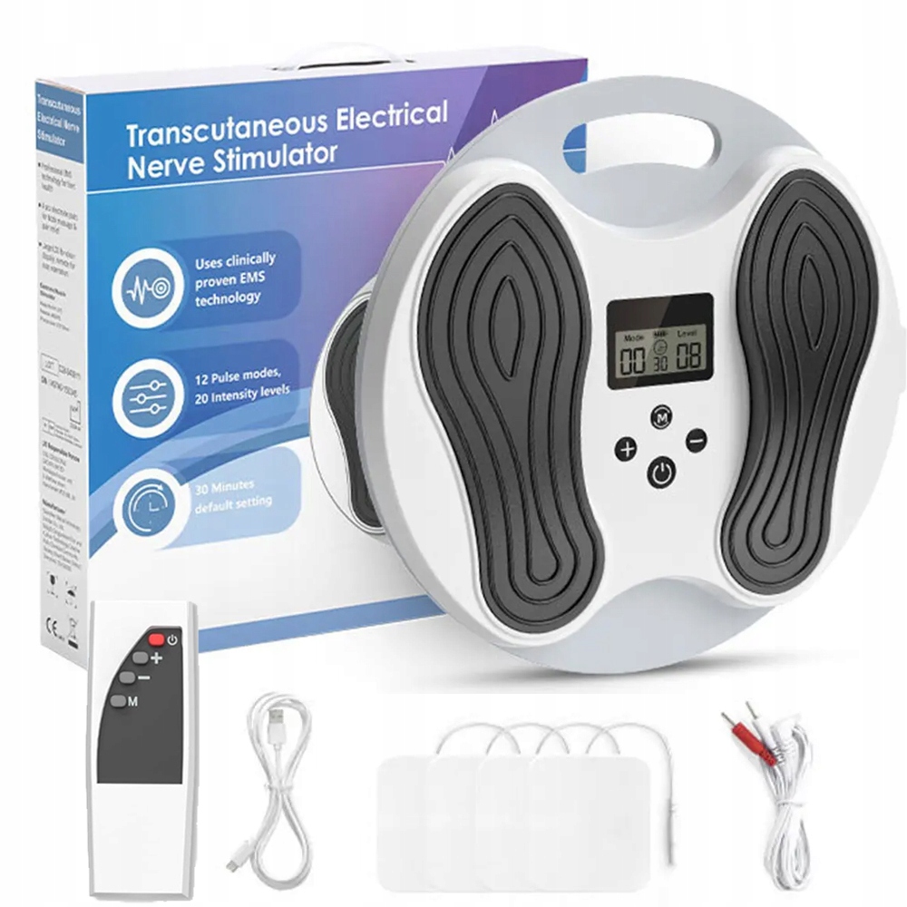 Elektryczny Stymulator Krążenia Masażer Stóp Tens Neuropatia Ems 10 Trybów