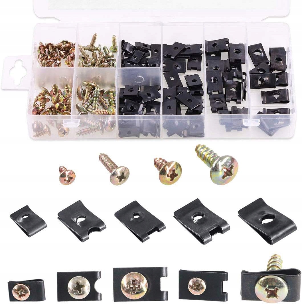 Zestaw części montażowych KarKraft WKRĘTY BLASZKI SPINKI MONTAŻOWE