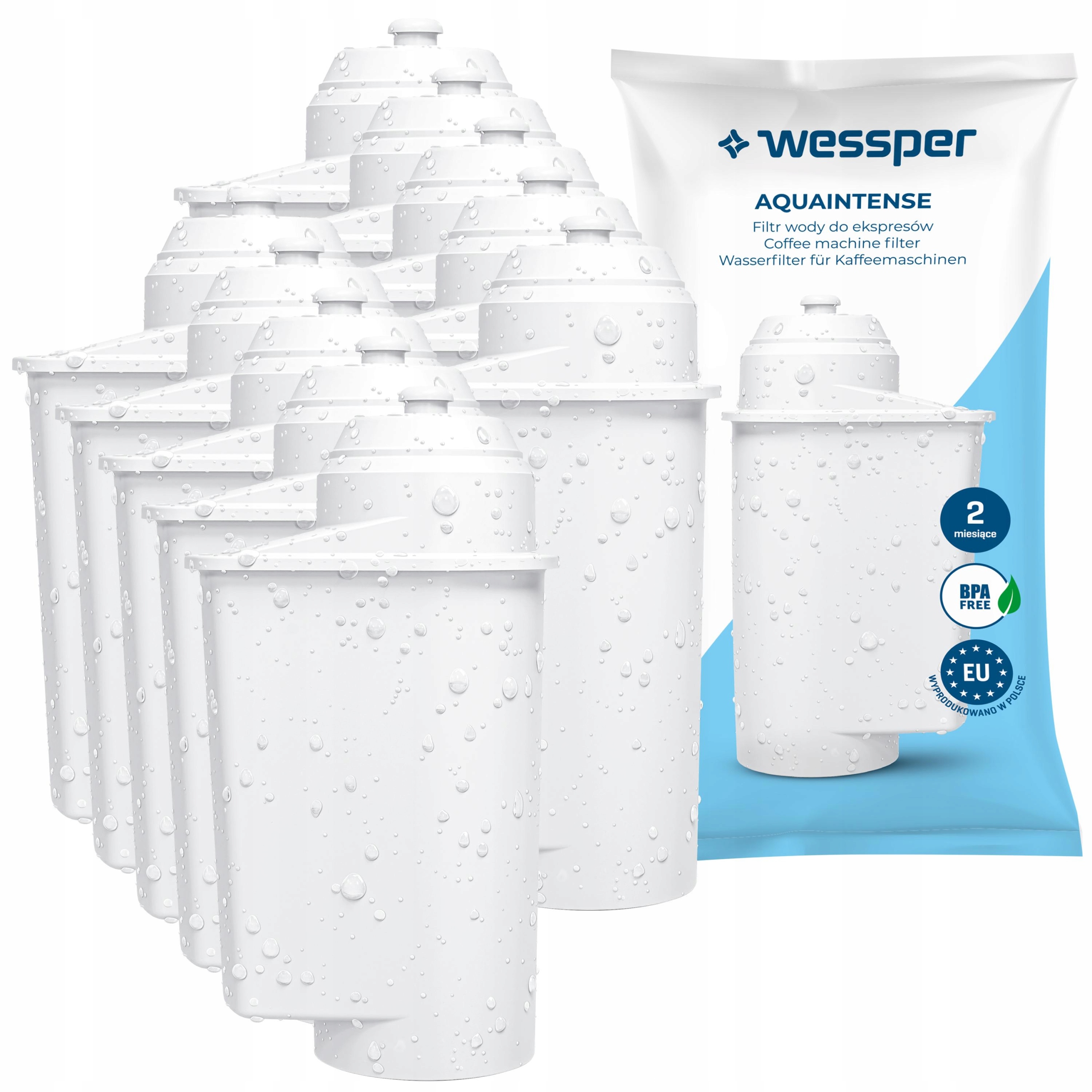 Filtr do ekspresu Siemens EQ3 EQ5 EQ6 EQ7 Wessper AquaIntense zamiennik 10x