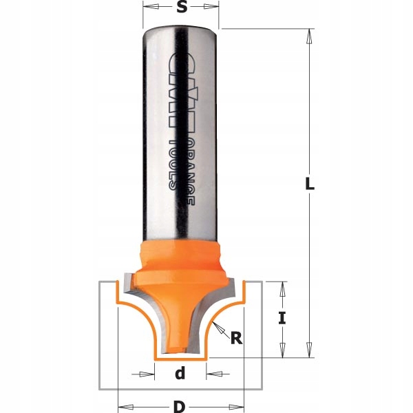 

Cmt Frez Profilowy/dekoracyjny D19 R6,4 S12 mm