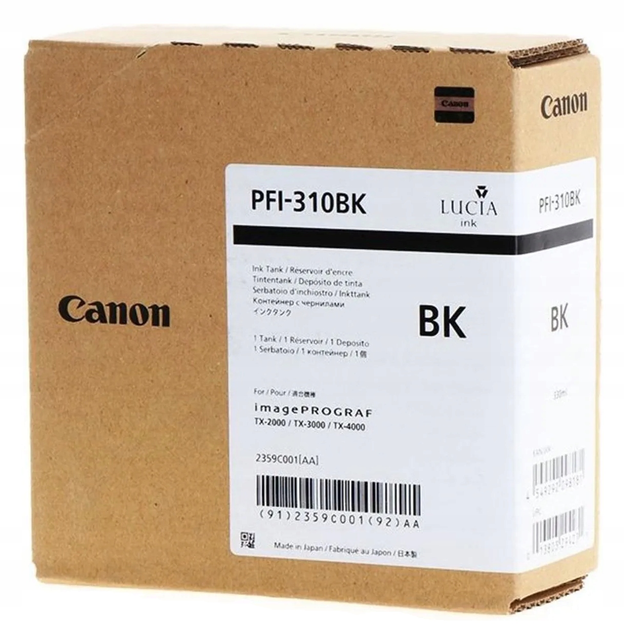 Atramentová náplň Canon PFI-310BK PFI310BK Black 2359C001 TX-2000 TX-3000 Originál.