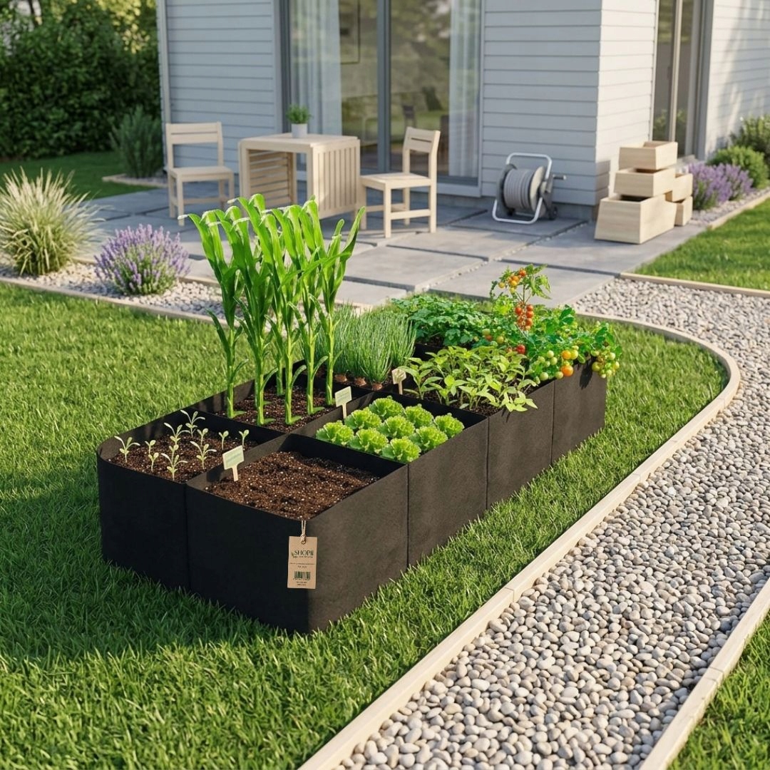 DONICZKA FILCOWA MATERIAŁOWA DO SADZENIA ROŚLIN WARZYW OGRODOWA 180x90 XXL Styl nowoczesny uniwersalny