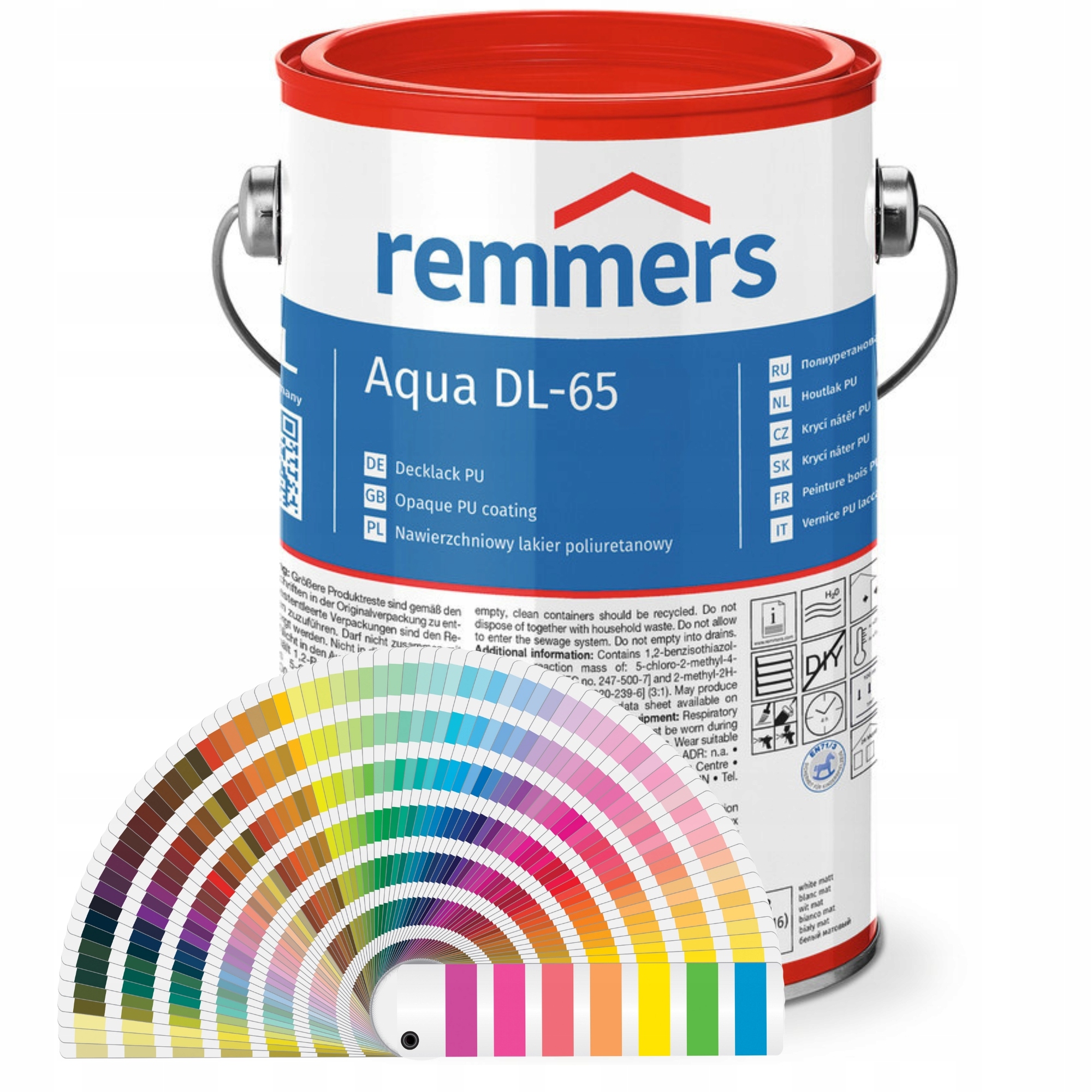 Remmers DL-65/m Barva oken, dveří 2,5L Ral, Ncs Polyuretanový lak