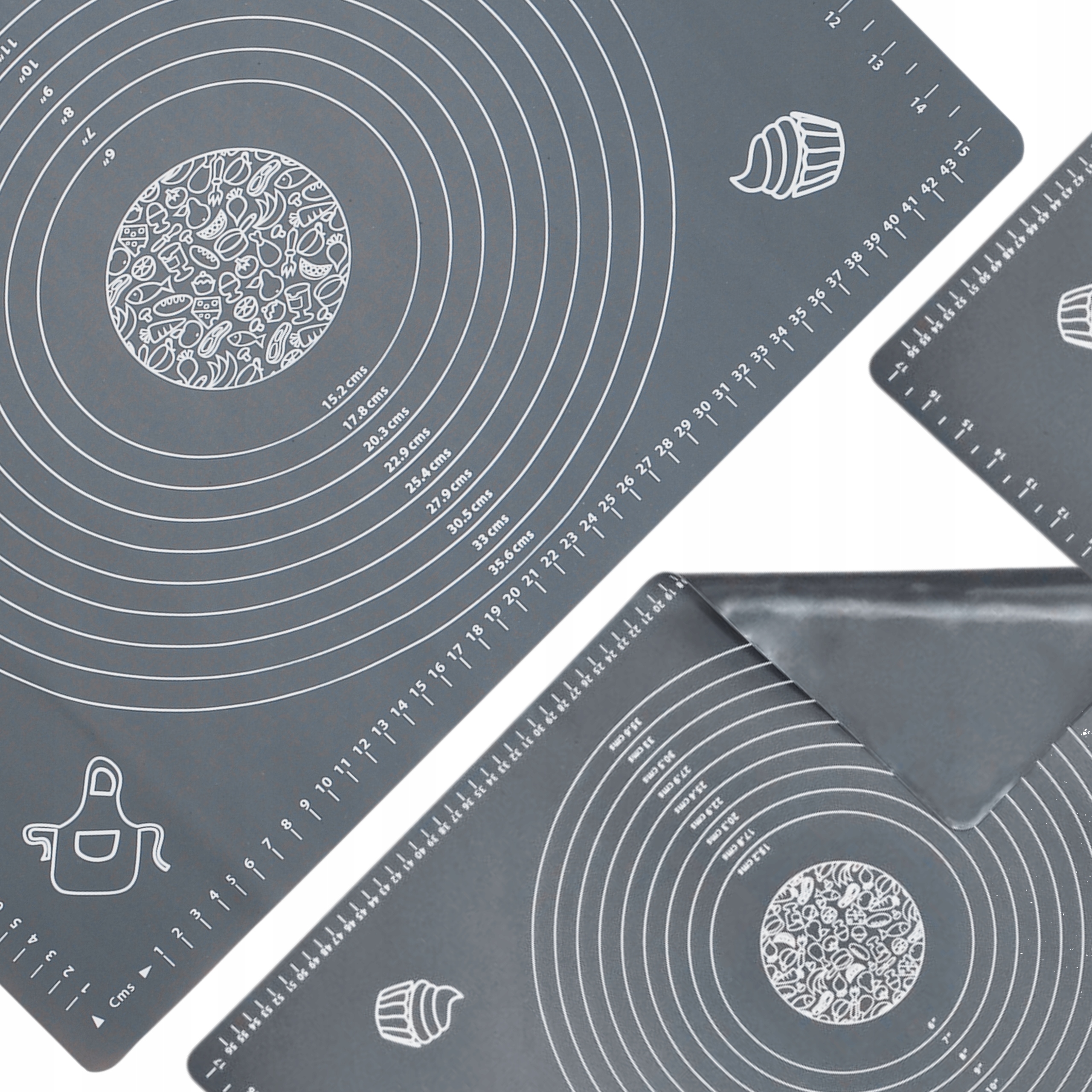 SILIKONOWA STOLNICA DUŻA 70x50cm XXL MATA SKŁADANA ANTYPOŚLIZGOWA DO CIASTA